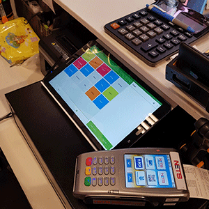 Our POS software installed at a retail store